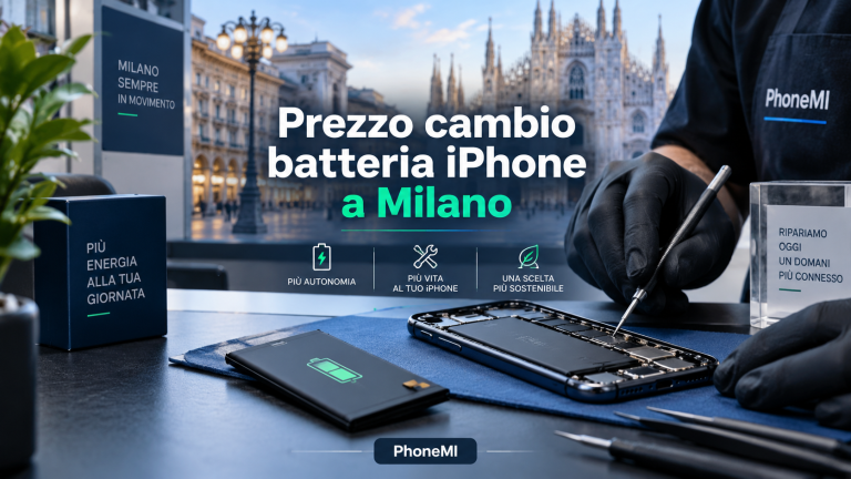 Prezzo cambio batteria iPhone a Milano: listino PhoneMI