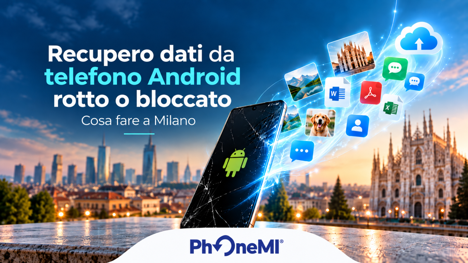 Recupero dati da telefono Android a Milano da phoneMI